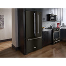 KitchenAid 36-inch, 22 cu.ft. Counter-Depth French 3-Door Refrigerator with Interior Water Dispenser KRFC302EBSKRFC302EBS