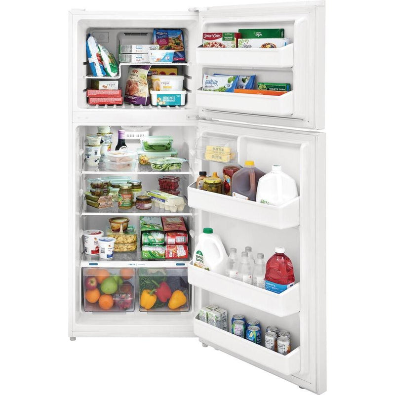 Frigidaire 28-inch, 17.6 cu.ft. Freestanding Top Freezer Refrigerator with LED Lighting FFHT1822UW