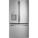 GE 36-inch, 20.6 cu.ft. Counter-Depth French 3-Door Refrigerator with Exterior Ice Maker GYE21JYMFSGYE21JYMFS