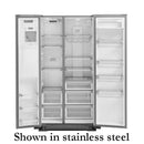 KitchenAid 36-inch, 22.7 cu. ft. Counter-Depth Side-by-Side Refrigerator with Ice and Water KRSC503EBS