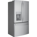 GE Profile 36-inch, 27.8 cu. ft. French 3-Door Refrigerator with Ice and Water PFE28KSKSS