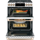 Café 30-inch Slide-in Gas Double Oven Range with Convection Technology CGS750P4MW2