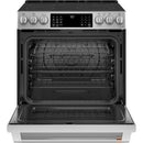 Café 30-inch Slide-in Electric Range with Warming Drawer CES700P2MS1