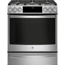 GE Profile 30-inch Slide-in Dual-Fuel Range with Wi-Fi Connect P2S930SELSSP2S930SELSS