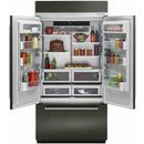 KitchenAid 43-inch, 24.2 cu.ft. Built-in French 3-Door Refrigerator with Platinum Interior Design KBFN502EBS