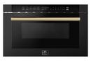 FORNO Espresso Capoliveri 24" 1.2 cu. ft. Built-In Microwave Drawer in Black with Antique Brass Handles, FMWDR3000-24BLK 4.8 32 review (FMWDR3000-24BLK)
