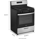 Whirlpool 30-inch Freestanding Gas Range (Stainless Steel) (WFG320M0MS)
