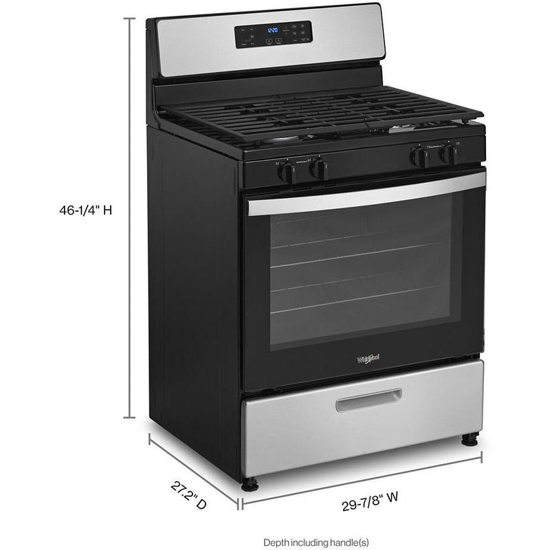 (WFG320M0MS) Whirlpool 30-inch Freestanding Gas Range WFG320M0MS