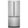 KitchenAid 30-inch, 19.7 cu. ft. French 3-Door Refrigerator with Ice and Water Dispensing System KRFF300ESS