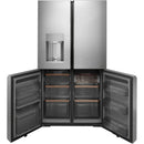 Caf? 36-inch, 27.4 cu. ft. French 4-Door Refrigerator (Platinum Glass) (CQE28DM5NS5)CQE28DM5NS5