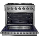 Forno Massimo 36" Freestanding Gas Range )Stainless Steel)FFSGS623936