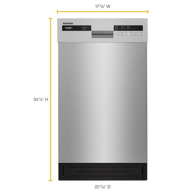 Whirlpool 18-inch Built-in Dishwasher with Stainless Steel Tub WDF518SAHM