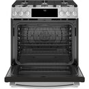 GE Profile 30-inch Slide-in Dual-Fuel Range with Wi-Fi Connect P2S930SELSSP2S930SELSS