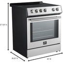 Forno 30-inch, 5 cu.ft Leonardo Espresso Electric Range FFSEL6012-30