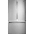 GE 36-inch French 3-Door Refrigerator with Internal Water Dispenser (Fingerprint Resistant Stainless)GNE27JYMFS