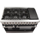 Forno Galiano Alta Qualita 48-inch Freestanding Dual Fuel Range with Convection Technology FFSGS6156-48BLKFFSGS615648BLK