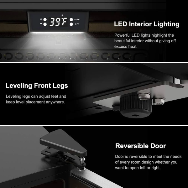 Galanz 47-Bottle Built-In Wine Cooler In Stainless Steel (GLW57MS2B16)