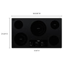 Whirlpool 36-inch, Built-in Electric Cooktop with FlexHeat™ Element WCE97US6KBWCE97US6KB