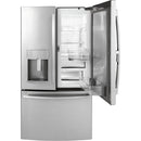 GE Profile 36-inch, 22.1 cu.ft. Counter-Depth French 3-Door Refrigerator with External Water and Ice Dispensing System PYD22KSLSSPYD22KSLSS