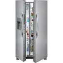 Frigidaire 36-inch, 25.6 cu.ft. Freestanding Side-by-Side Refrigerator with Ice and Water Dispensing System (Stainless Steel)FRSS2623AS