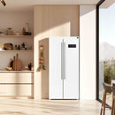 Forno 33-inch, 15.6 cu.ft. Freestanding Side-by-Side Refrigerator with LED Display on Door FFRBI1805-33WHT