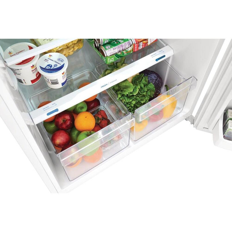 Frigidaire 28-inch, 17.6 cu.ft. Freestanding Top Freezer Refrigerator with LED Lighting FFHT1822UW