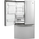 GE Profile 36-inch, 22.1 cu.ft. Counter-Depth French 3-Door Refrigerator with External Water and Ice Dispensing System PYD22KSLSSPYD22KSLSS