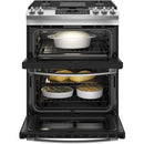 GE 30-inch Slide-in Gas Range with True European Convection Technology JGSS86SPSSJGSS86SPSS