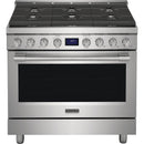 Frigidaire Professional 36-inch Freestanding Gas Range with True Convection Technology PCFG3670AF