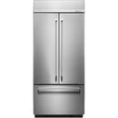 KitchenAid 36-inch, 20.8 cu.ft. Built-in French 3-Door Refrigerator with Internal Ice Maker KBFN506ESSKBFN506ESS