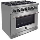 Forno Massimo 36" Freestanding Gas Range )Stainless Steel)FFSGS623936