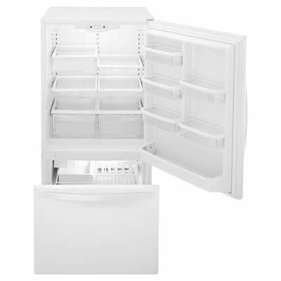 (WRB322DMBW) Whirlpool 33-inch, 22 cu. ft. Bottom Freezer Refrigerator with Icemaker WRB322DMBW