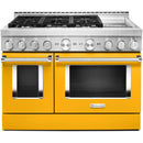 KitchenAid 48-inch Freestanding Gas Range with Even-Heat™ True Convection KFGC558JYPKFGC558JYP