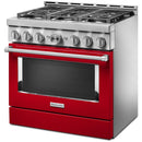 KitchenAid 36-inch Freestanding Gas Range with Even-Heat™ True Convection KFGC506JPAKFGC506JPA