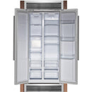 Forno 37-inch, 15.62 cu. ft. Built-in Side-by-Side Refrigerator FFRBI1805-37SG