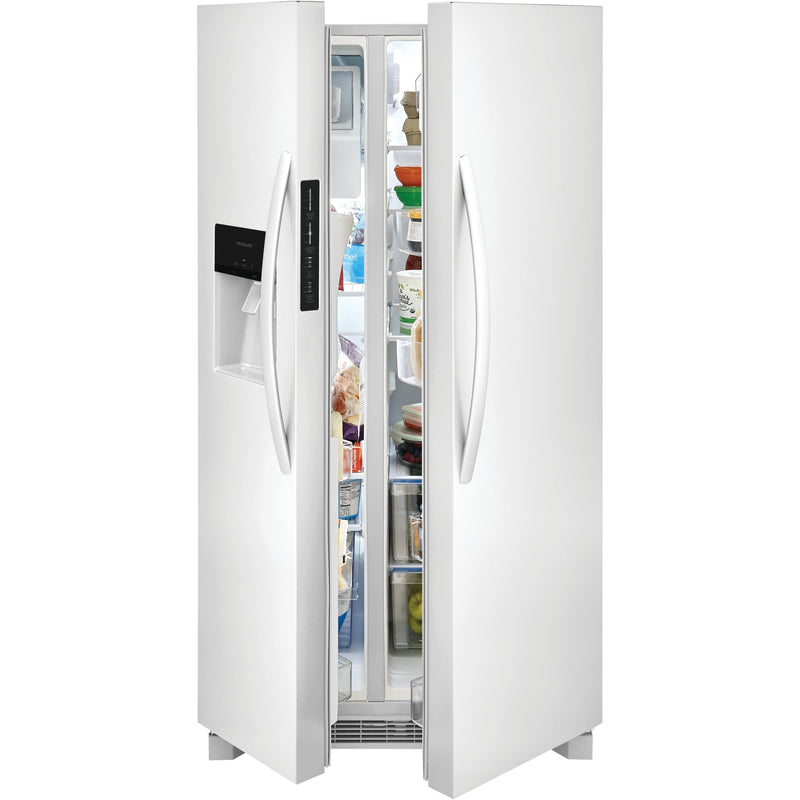 Frigidaire 36-inch, 25.6 cu.ft. Freestanding Side-by-Side Refrigerator with Ice and Water Dispensing System FRSS2623AW