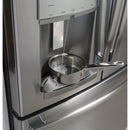 GE Profile 36-inch, 27.8 cu. ft. French 3-Door Refrigerator with Ice and Water PFE28KSKSS