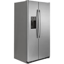 GE 36-inch, 21.9 cu. ft. Counter-Depth Side-by-Side Refrigerator with Ice and Water Dispenser GZS22DSJSSGZS22DSJSS