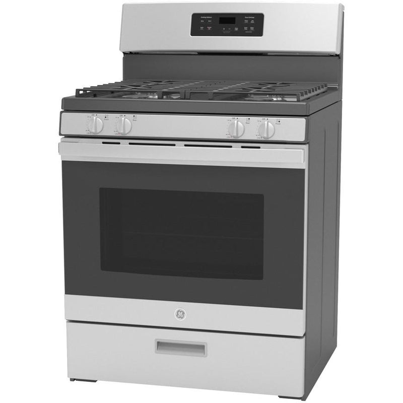 GE 30-inch Freestanding Gas Range with Precise Simmer Burner JGBS61RPSS