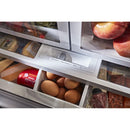 KitchenAid 36-inch, 26.8 cu. ft. Freestanding French Door 3-Door Refrigerator with Exterior Ice and Water Dispensing System KRFF507HPS