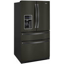Whirlpool 36-inch, 26.2 cu. ft. French 4-Door Refrigerator WRX986SIHV (Black Stainless Fingerprint Resistant)WRX986SIHV