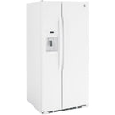 GE 33-inch 23 cu.ft. Freestanding Side-by-Side Refrigerator with LED Lighting GSE23GGPWWGSE23GGPWW