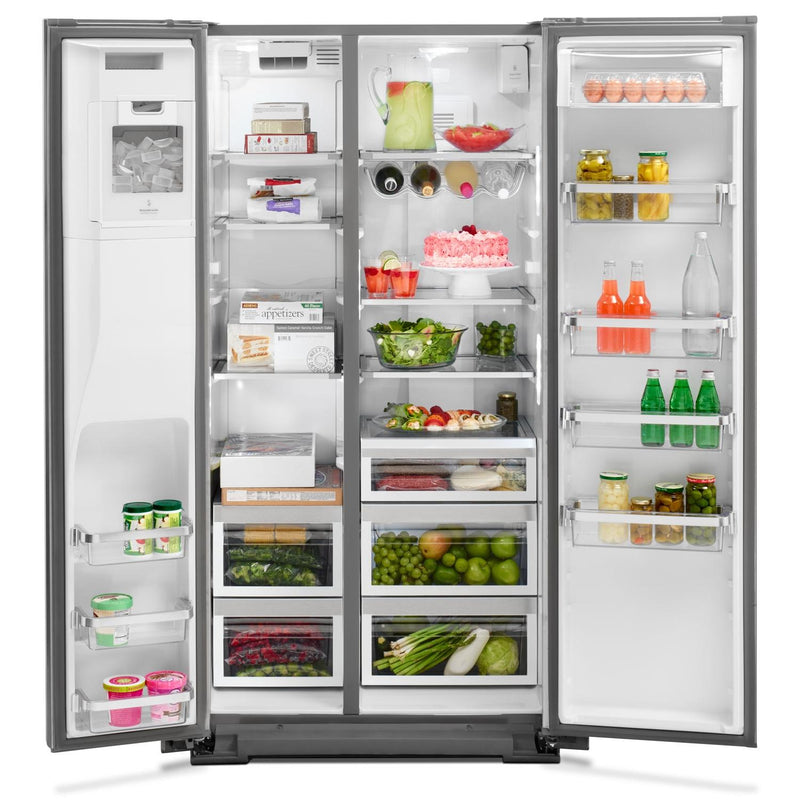 KitchenAid 36-inch, 22.6 cu. ft. Counter-Depth Side-by-Side Refrigerator with Ice and Water KRSC503ESS IMAGE 3