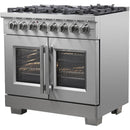 Forno Capriasca 36" Freestanding French Door Dual Fuel Range FFSGS6387-36