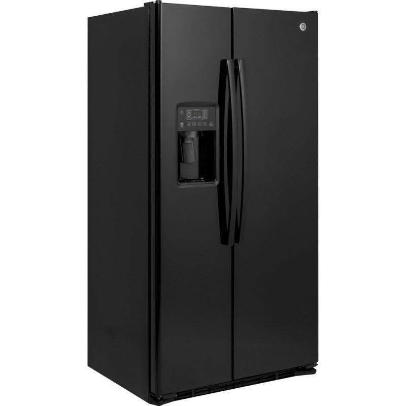 GE 36-inch, 21.9 cu. ft. Counter-Depth Side-by-Side Refrigerator with Ice and Water GZS22DGJBB IMAGE 2