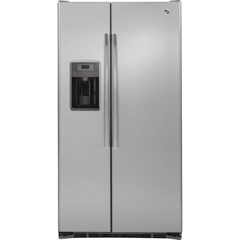 GE 21.8-cu ft Counter-depth Side-by-Side Refrigerator with Ice