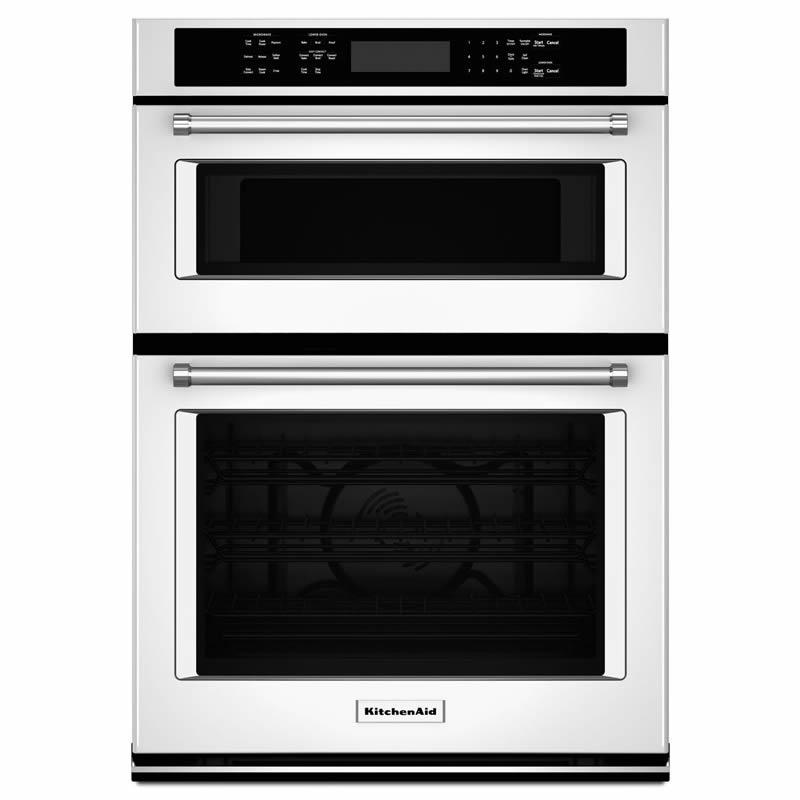 KitchenAid 27-inch, 4.3 cu. ft. Built-in Combination Wall Oven with Convection KOCE507EWH IMAGE 1