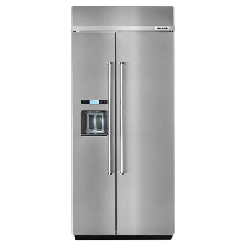 KitchenAid 36-inch, 20.8 cu.ft. Built-in Side-by-Side Refrigerator with Water and Ice Dispensing System KBSD606ESS IMAGE 2