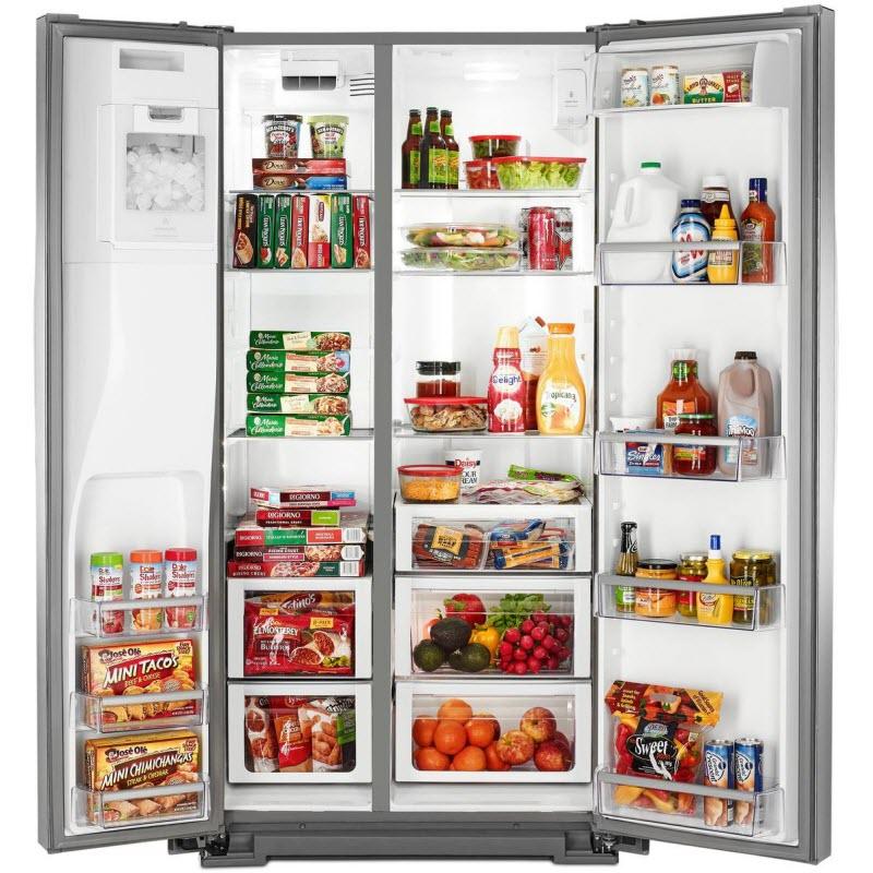 Whirlpool 36-inch, 19.9 cu. ft. Counter-Depth Side-by-Side Refrigerator with Ice and Water WRS970CIDM IMAGE 3