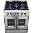 Forno 30-inch Freestanding Gas Range with French Door FFSGS6444-30FFSGS644430